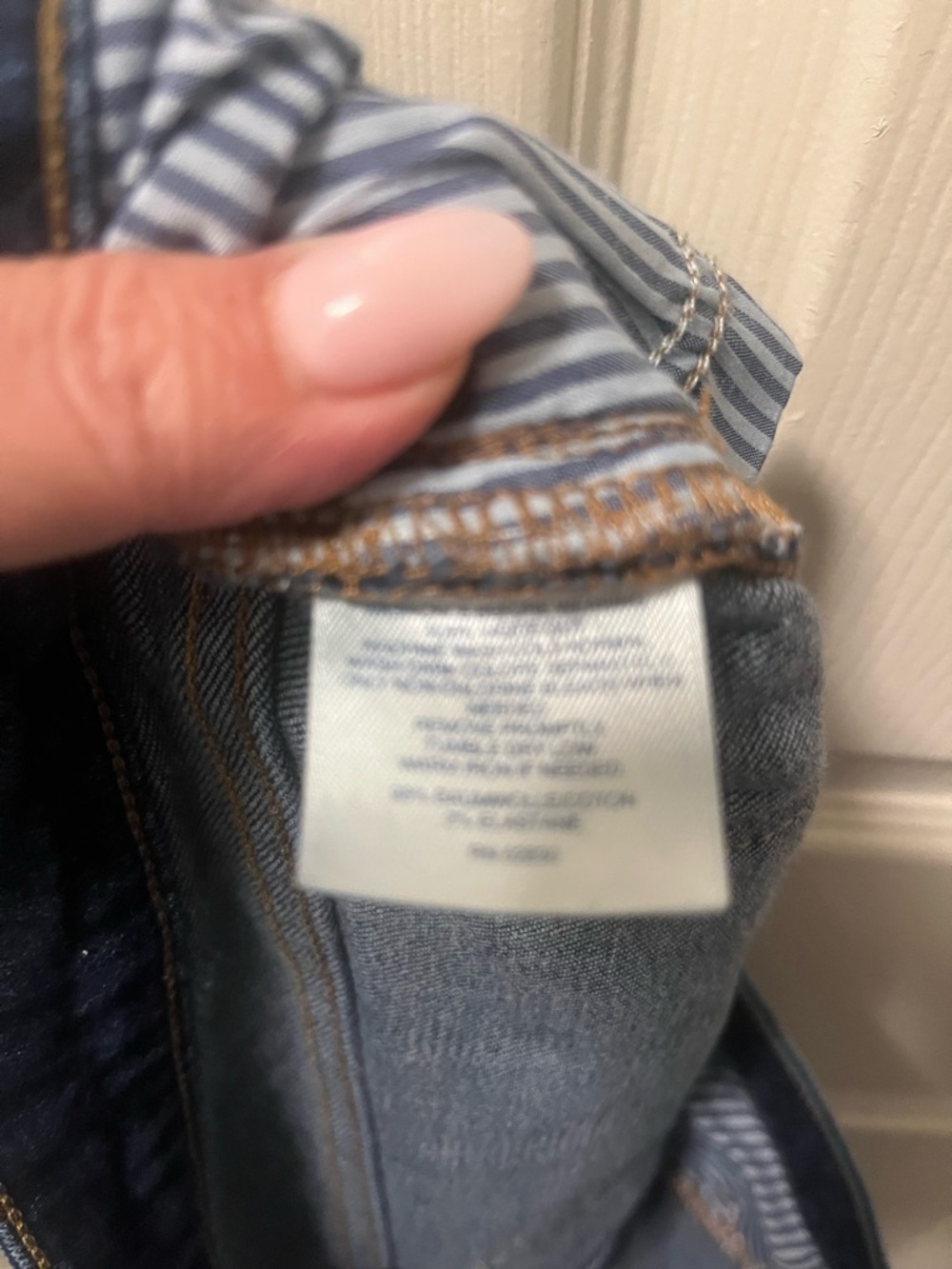 Lands' End Women's Dark Blue Boot Cut Jambes Evasees Jeans. Size 12petite - Picture 6 of 6